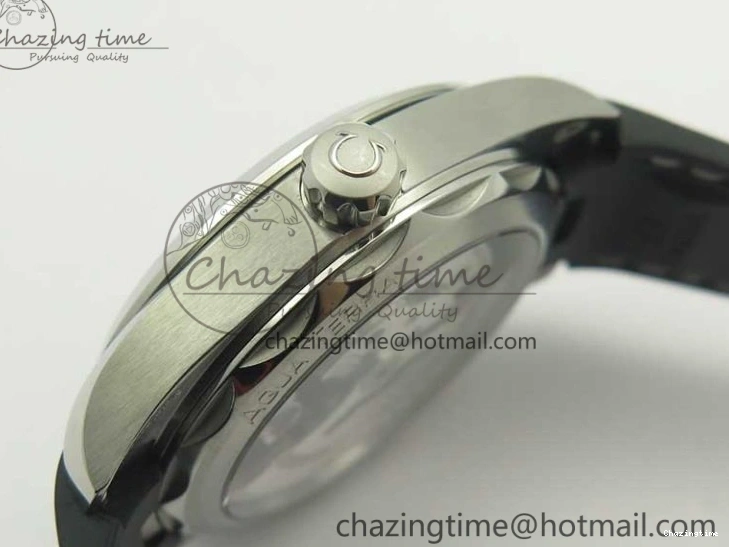 0308 Aqua Terra 150M Master Chronometers VSF 1:1 Best Edition Black Dial SS Hand on Black Rubber Strap A8900 Super Clone Unisex 8005